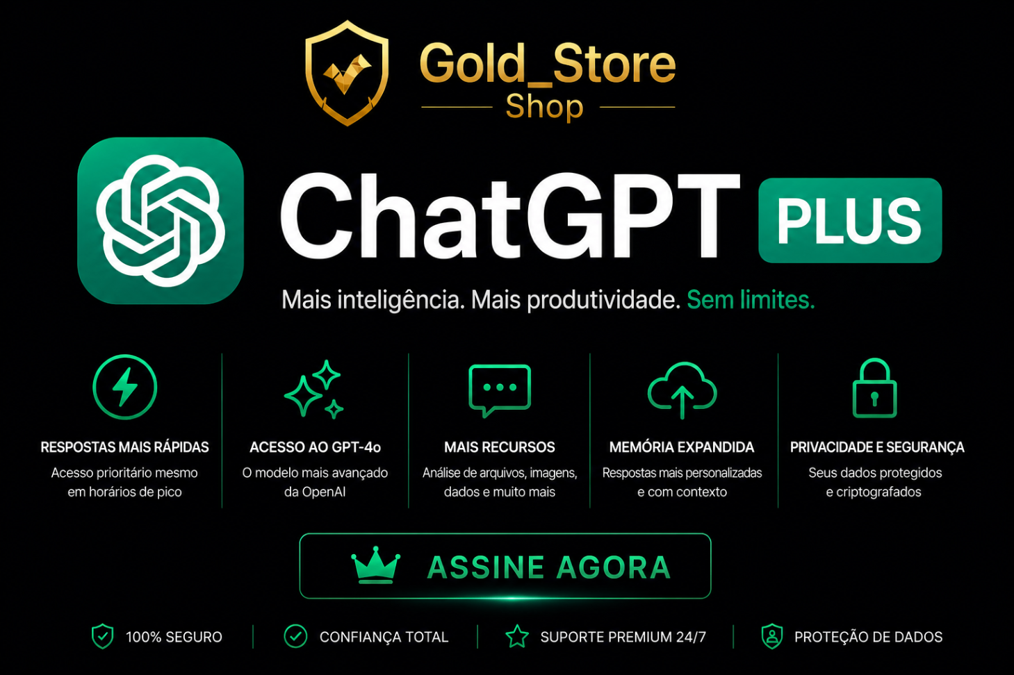 Chatgpt plus | Individual  | 30 Dias